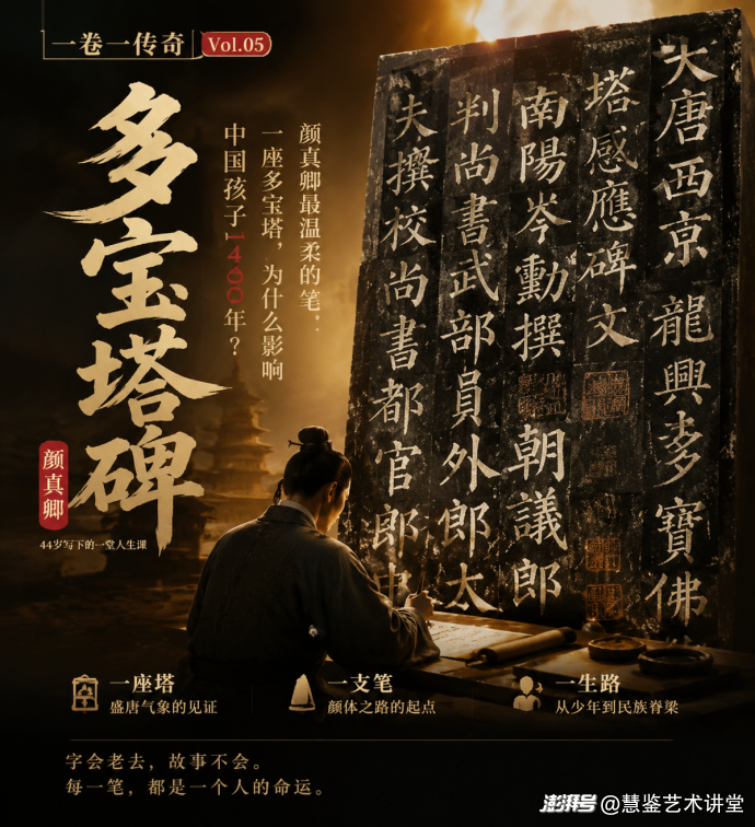 颜真卿最温柔的一笔：一座多宝塔，为什么1400年后孩子仍在临摹？