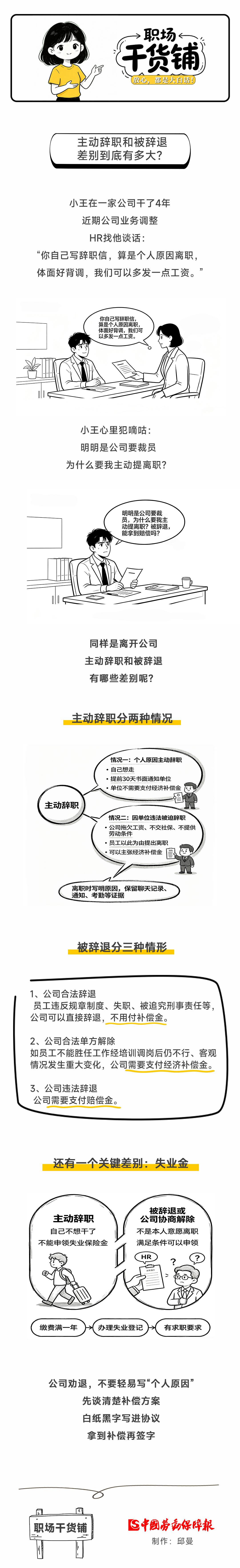 主动辞职和被辞退,差别到底有多大?