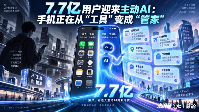 7.7亿用户迎来主动AI:手机正在从“工具”变成“管家”