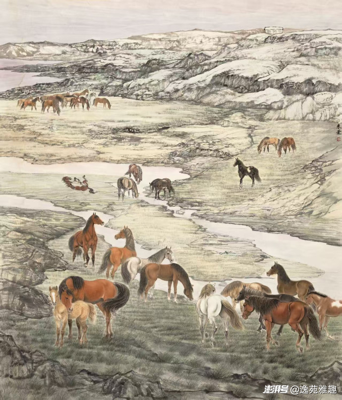 作品赏析|丹青绘骏骨,笔墨写山河,画家王来蓬作品欣赏