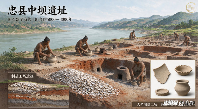 重庆考古遗址大全：从龙骨坡、桃花溪、烟墩堡，到哨棚嘴、大溪、石地坝，24处遗址串起巴渝百万年人类文明
