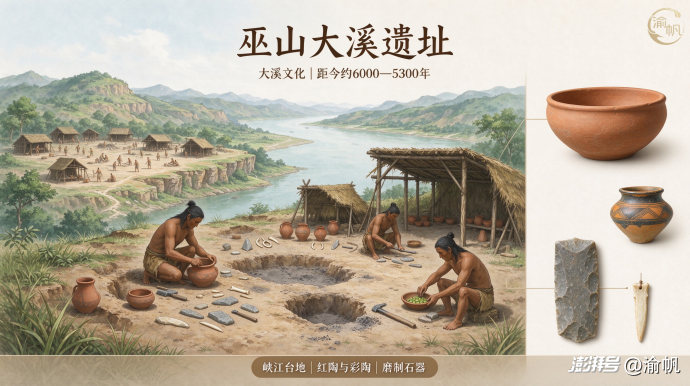重庆考古遗址大全：从龙骨坡、桃花溪、烟墩堡，到哨棚嘴、大溪、石地坝，24处遗址串起巴渝百万年人类文明