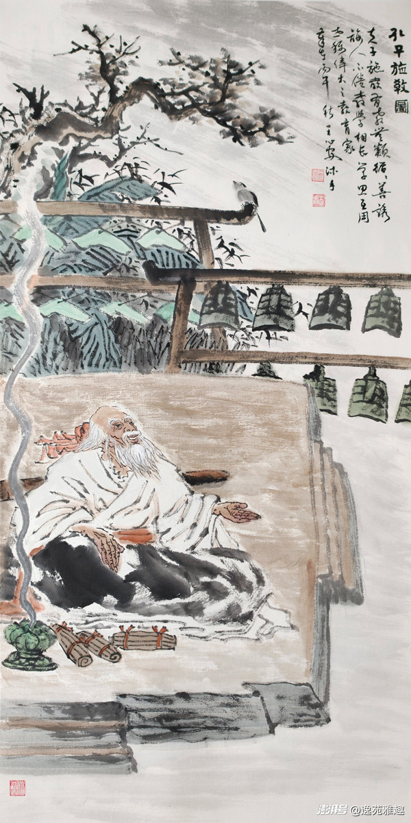 画作赏析｜笔墨绘圣迹，丹青叙儒风——王心安先生画作欣赏