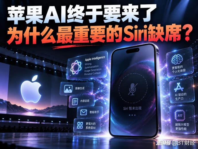 苹果AI终于要来了，为什么最重要的Siri缺席？