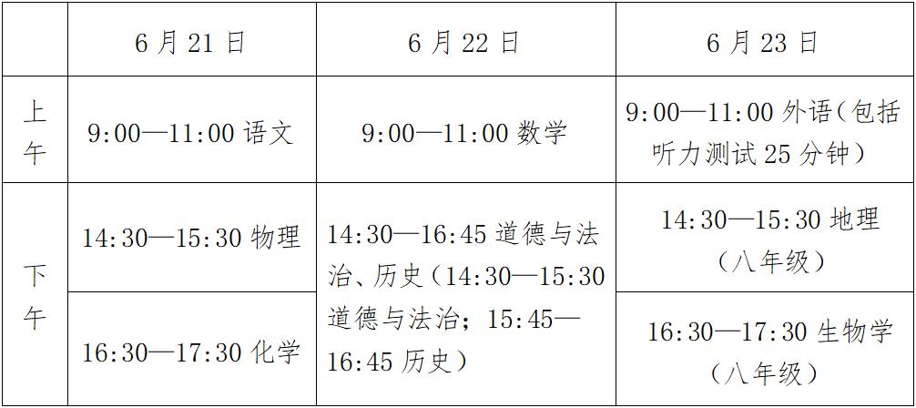 2026年中考时间定了！河北最新通知