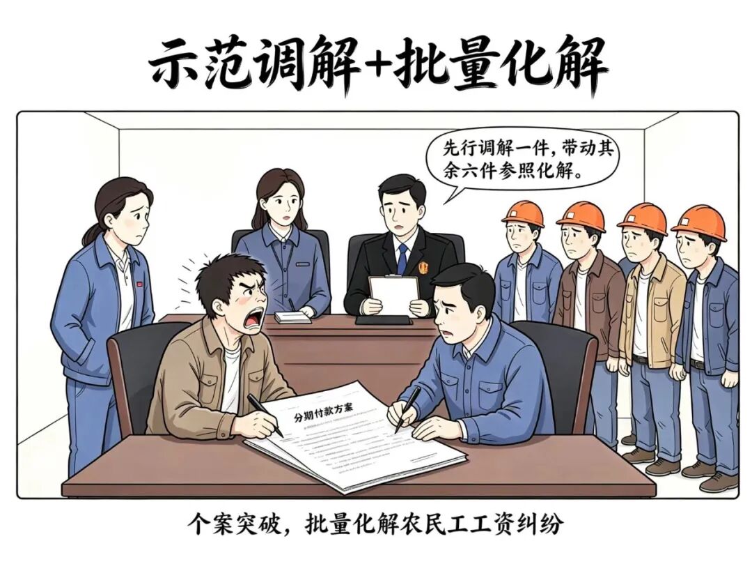 彩灯工人无“薪”愁 批量调解护“薪”路