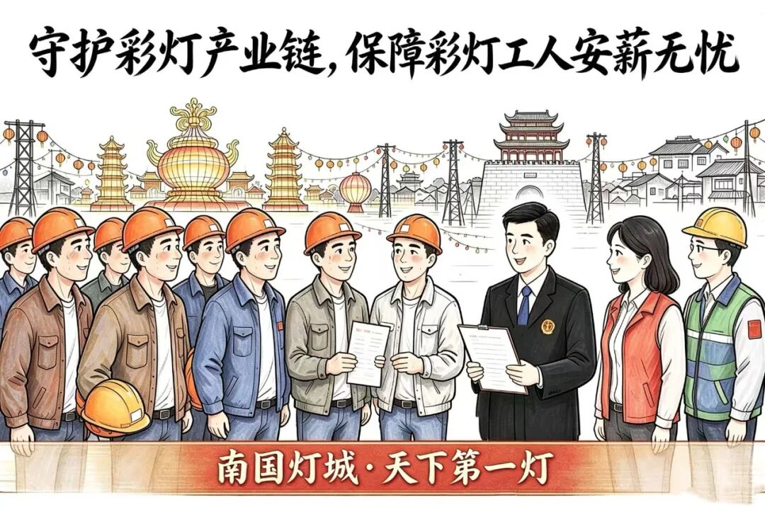 彩灯工人无“薪”愁 批量调解护“薪”路