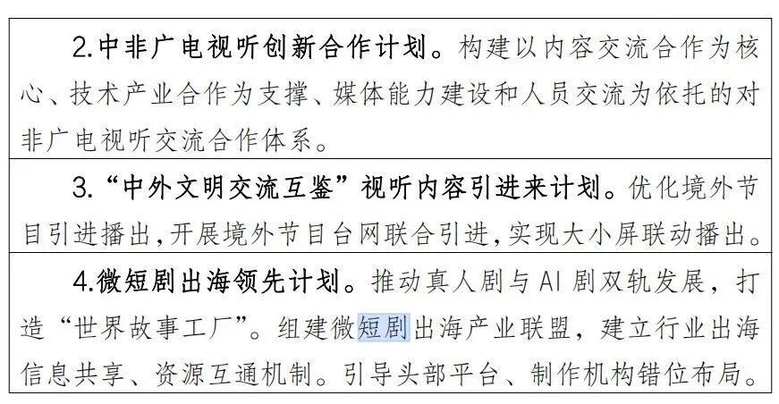 《广播电视和网络视听“十五五”规划》重点提微短剧、AI剧:5年500部精品!真人剧、AI剧双轨,打造世界故事工厂
