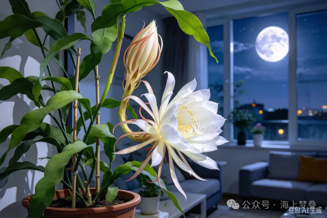 昙花开勒夜里向