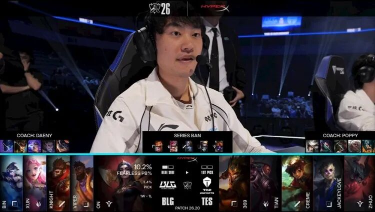 TES2-1逆转BLG晋级S16八强，BLG掉入2-2组