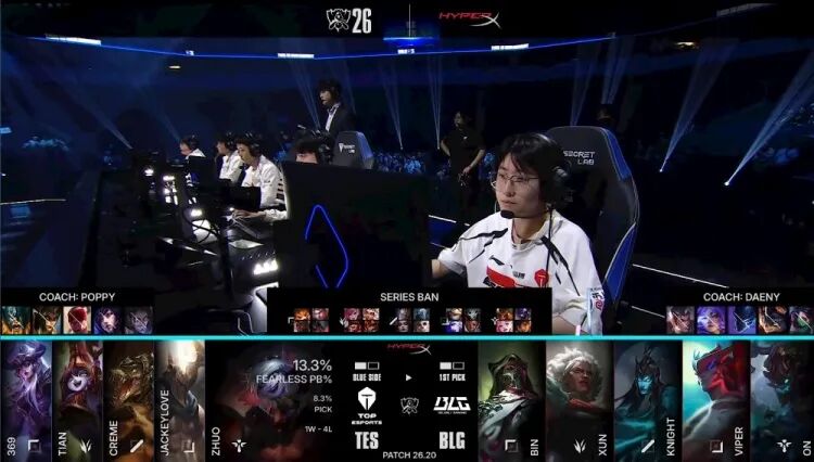 TES2-1逆转BLG晋级S16八强，BLG掉入2-2组